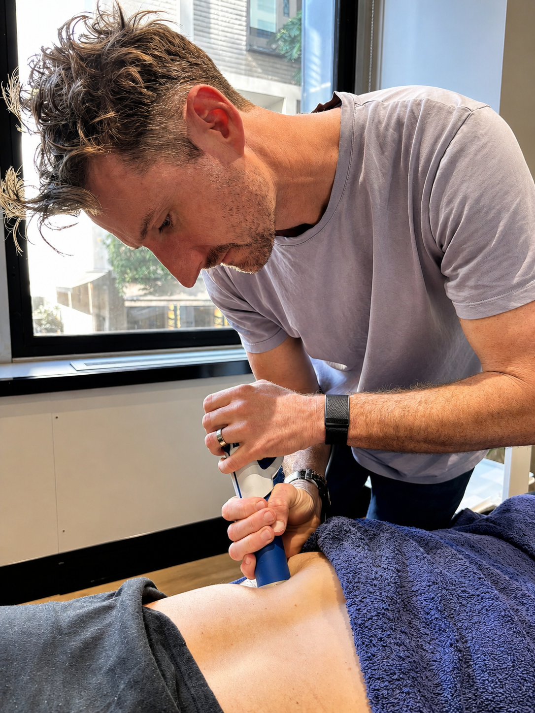 Shockwave therapy treatment at Live Active Chiropractic